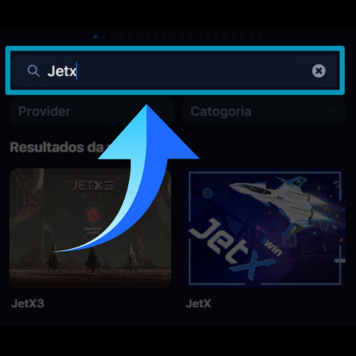 Digite JetX na busca