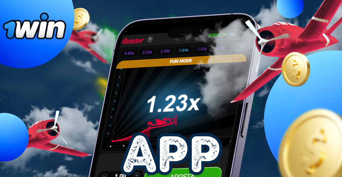 Um aplicativo para um jogo conveniente de Aviador