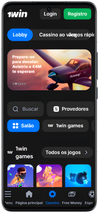 1win Captura de tela do site